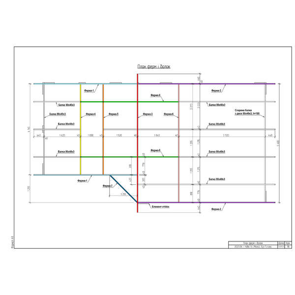 План ферм і балок